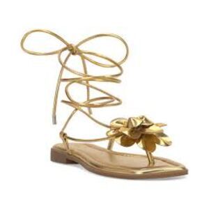 I.N.C. International Concepts Gilma Flower Lace-Up Flat Sandals, NEW! Size 9